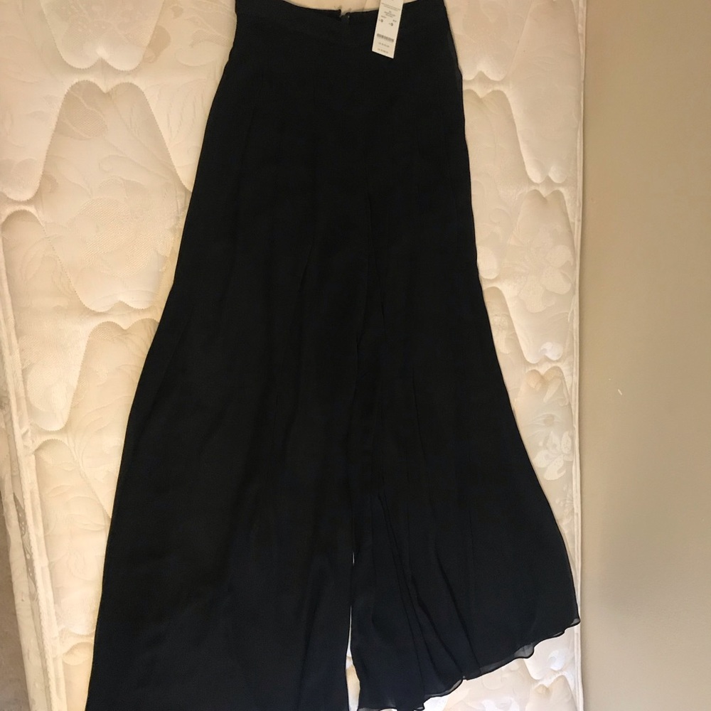 Bebe Sheer Black Flowing Pants Size 0
